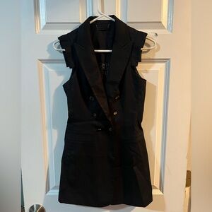 Marciano Black Double-Breasted Mini Dress